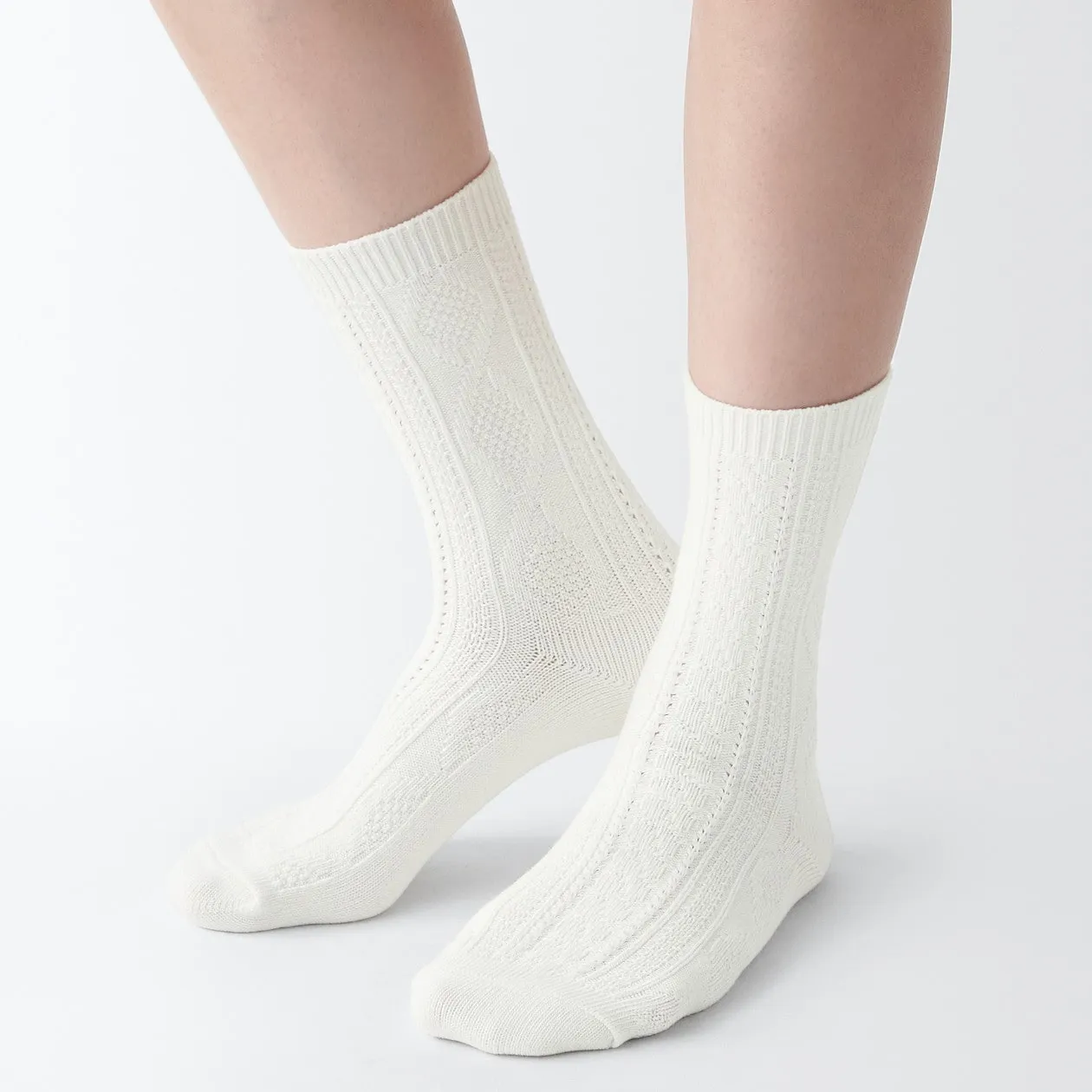 Right Angle Loose Top Knit Pattern Socks