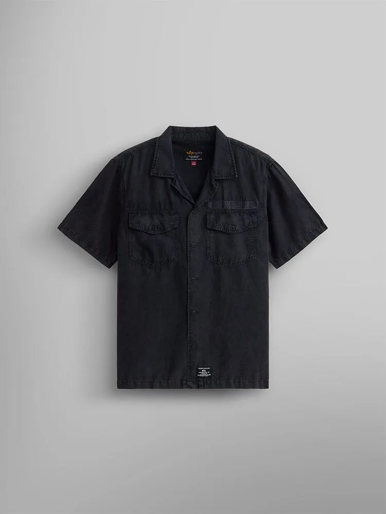 SHORT SLEEVE WASHED FATIGUE SHIRT JACKET (SEASONAL)