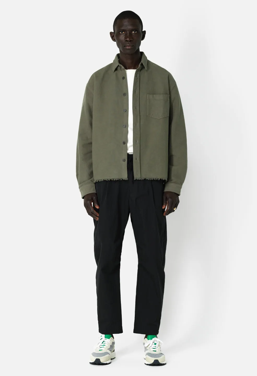 Solid Hemi Oversized Shirt / Olive