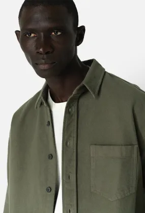 Solid Hemi Oversized Shirt / Olive