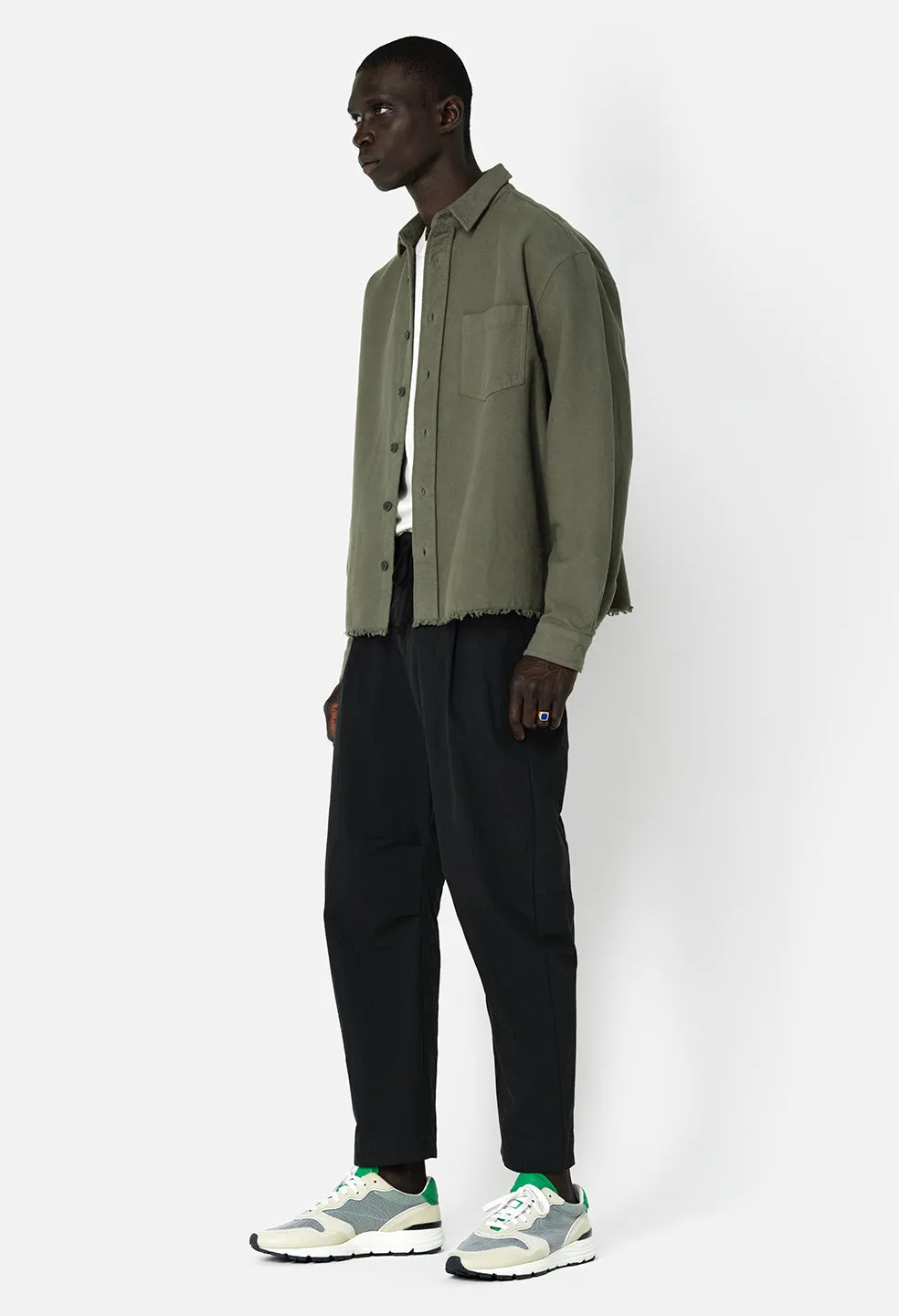 Solid Hemi Oversized Shirt / Olive