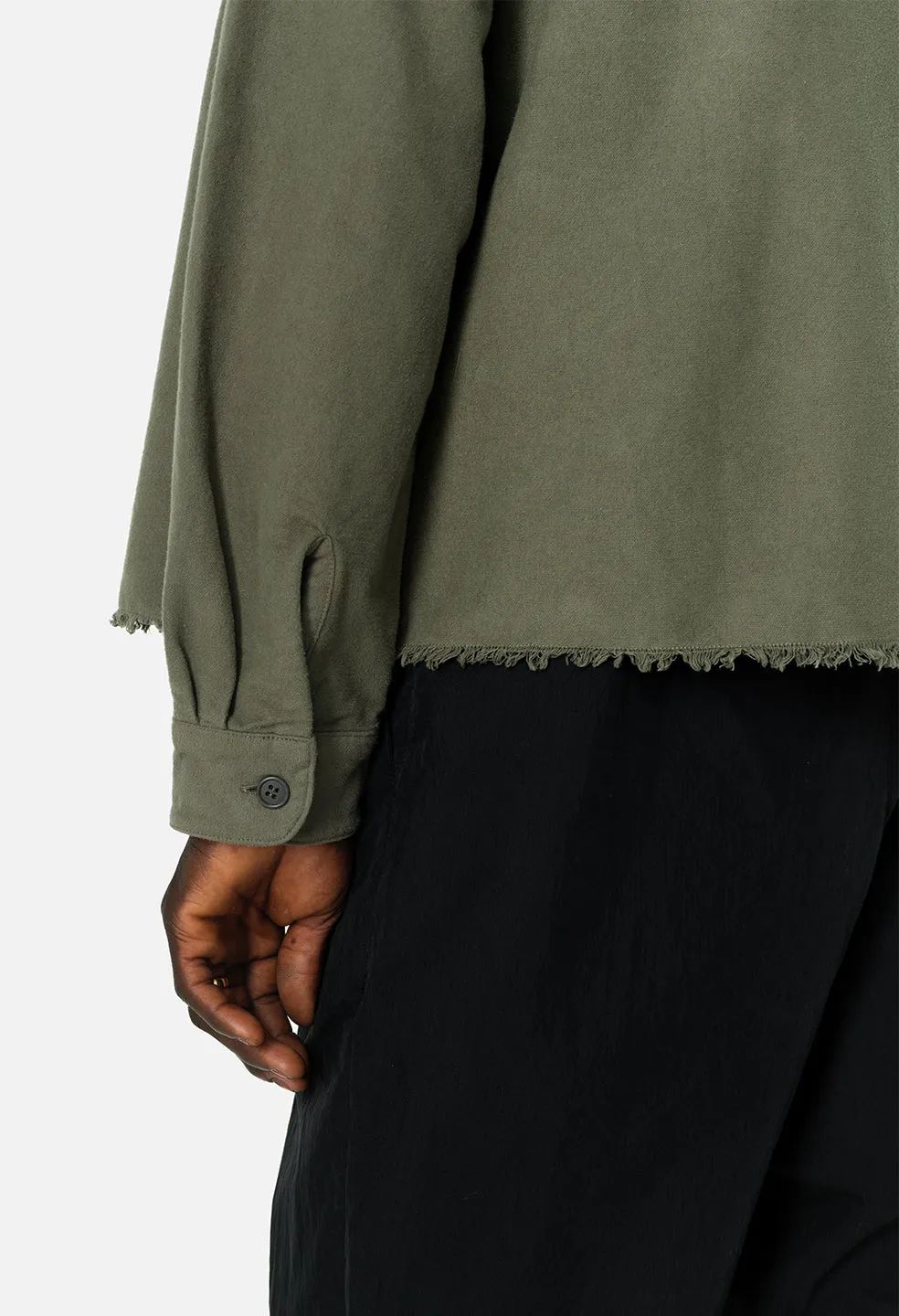 Solid Hemi Oversized Shirt / Olive