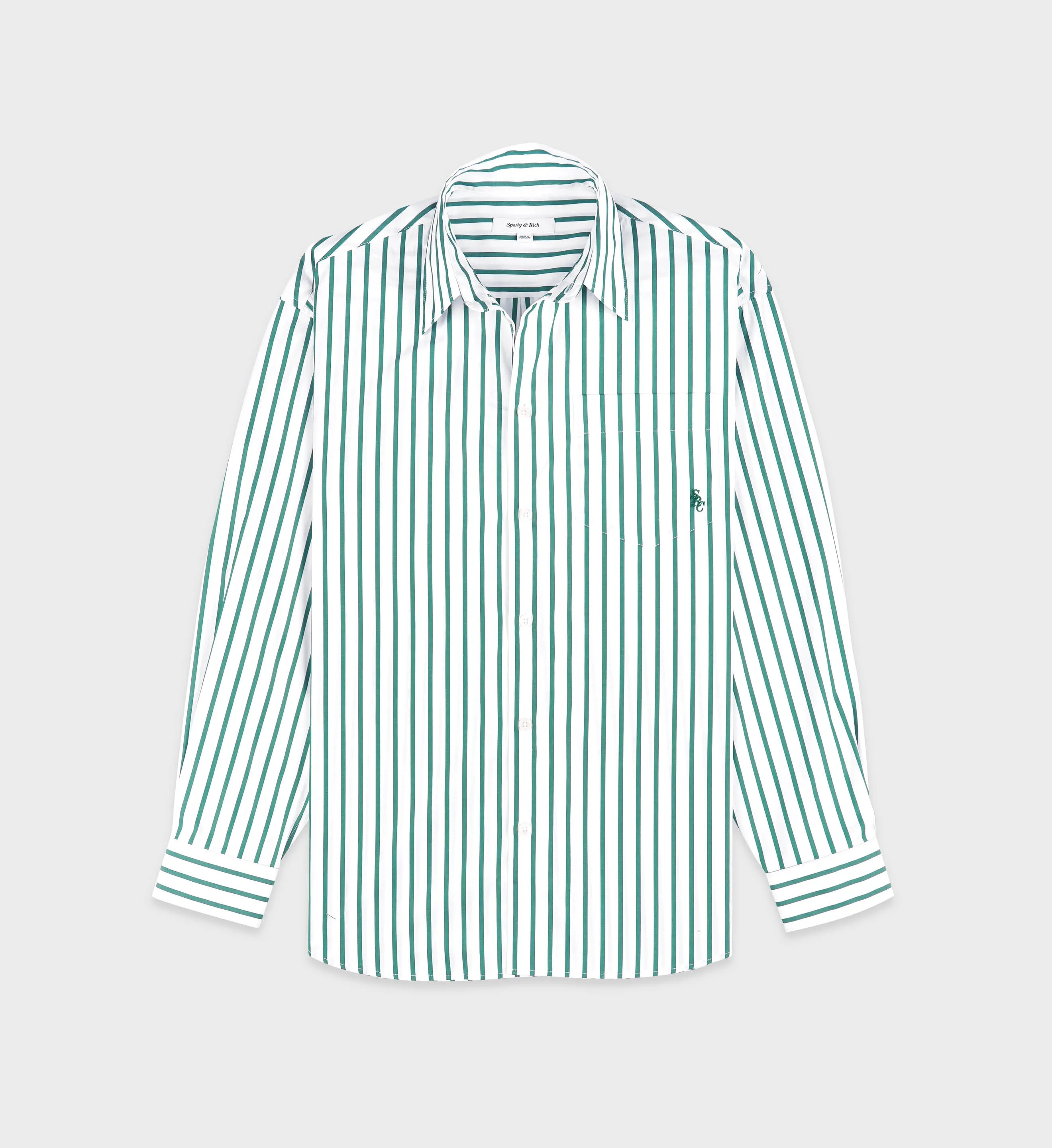 SRC Oversized Shirt - Green Striped