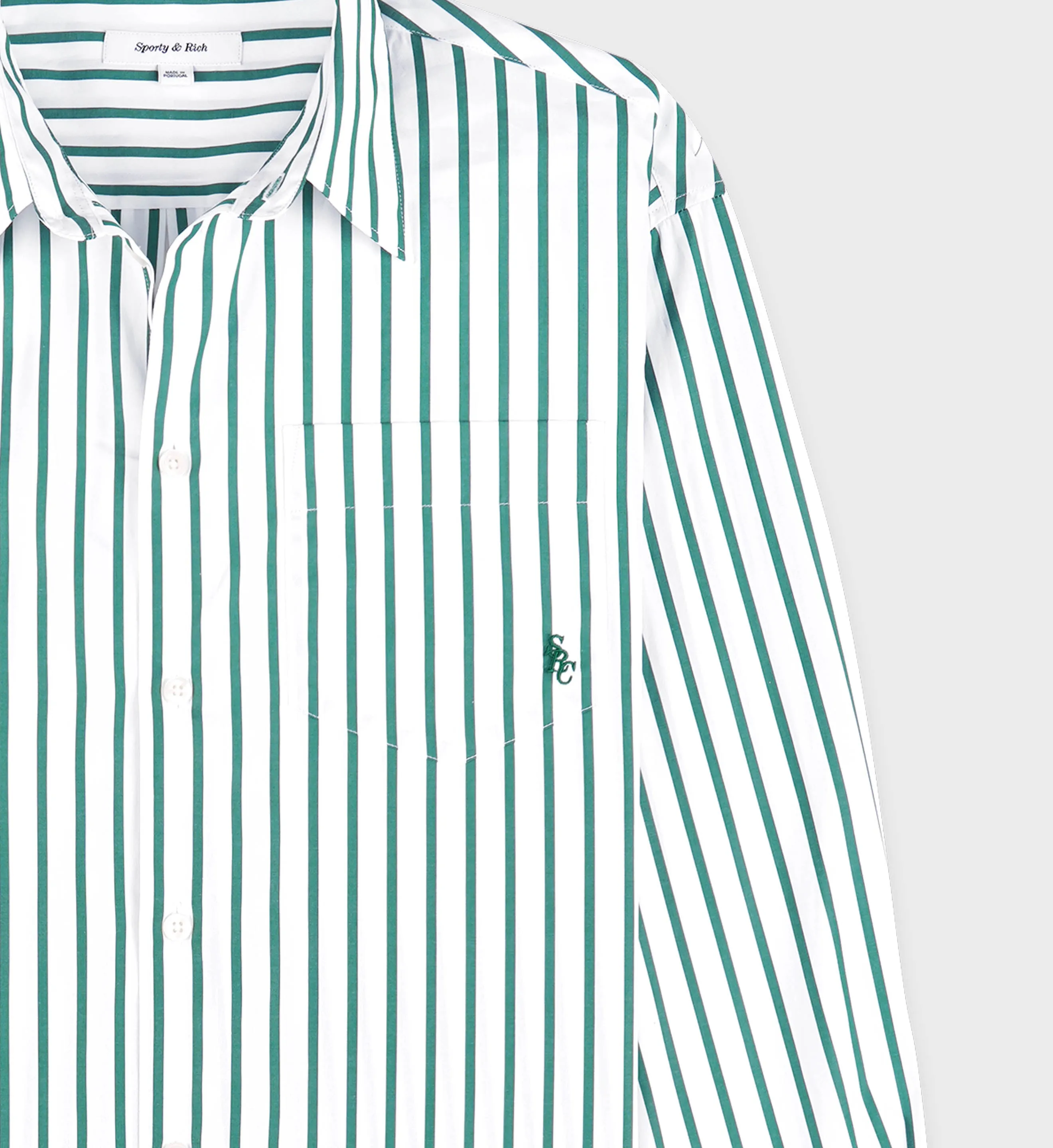 SRC Oversized Shirt - Green Striped