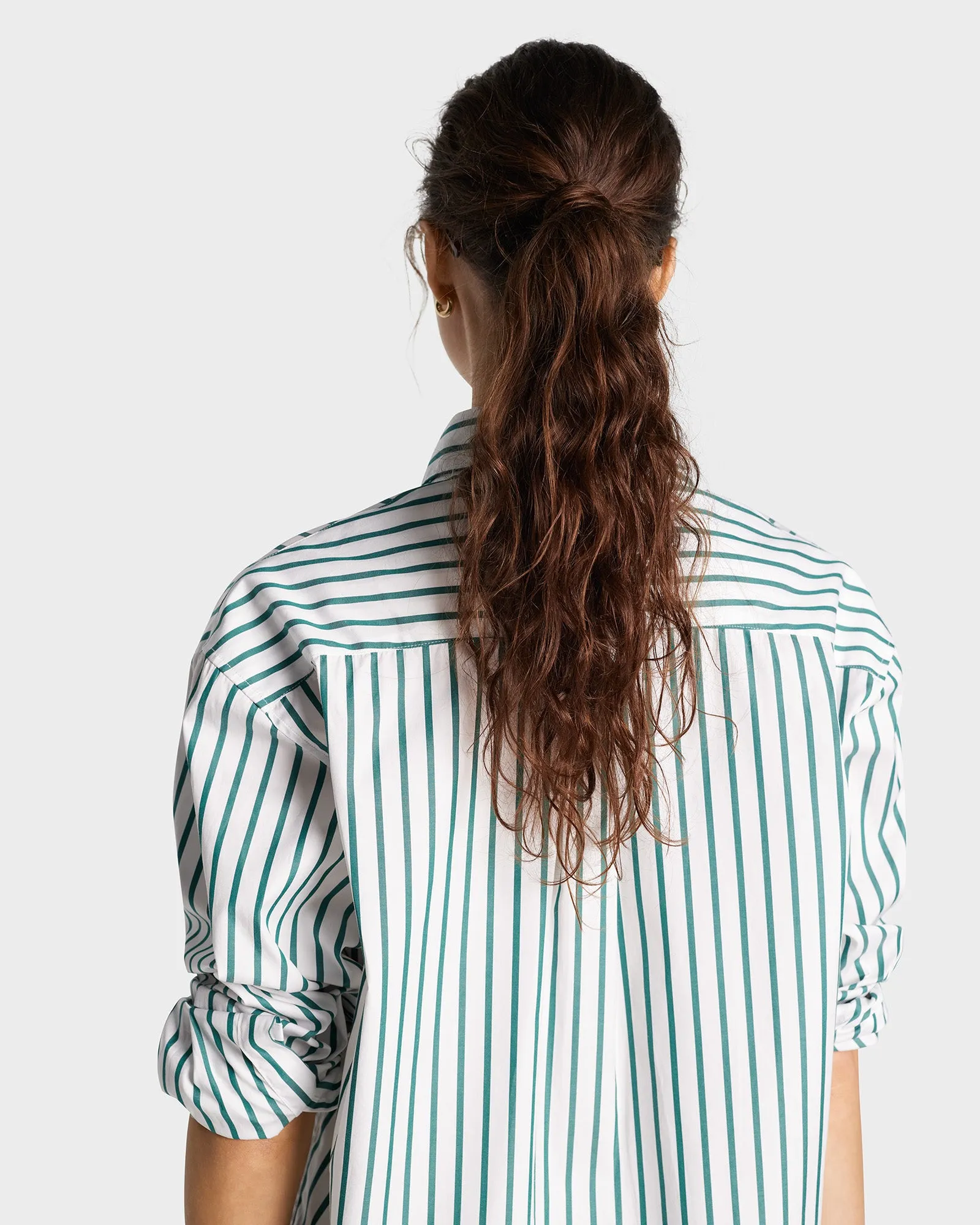 SRC Oversized Shirt - Green Striped