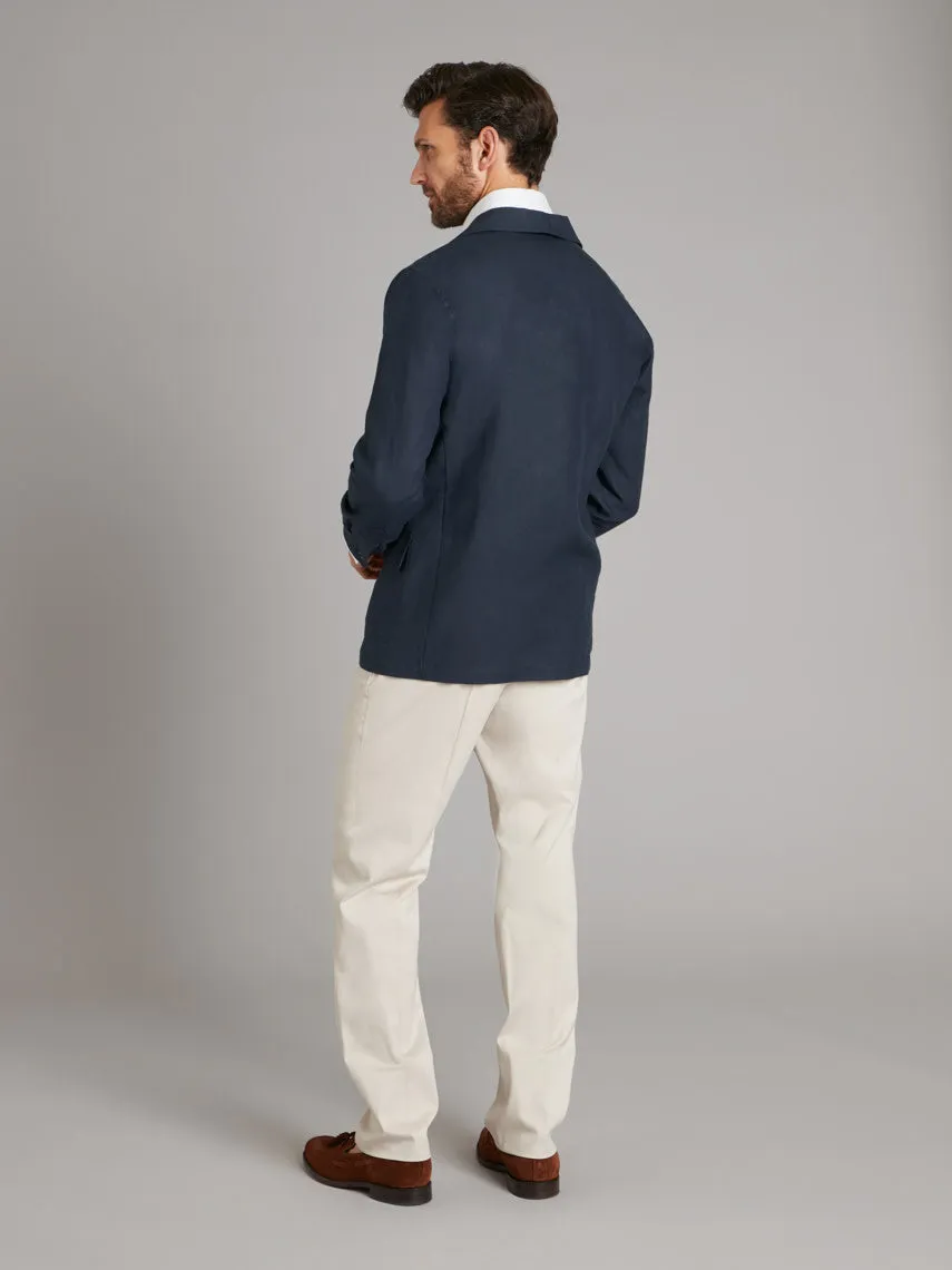 Teba Jacket - Navy Linen