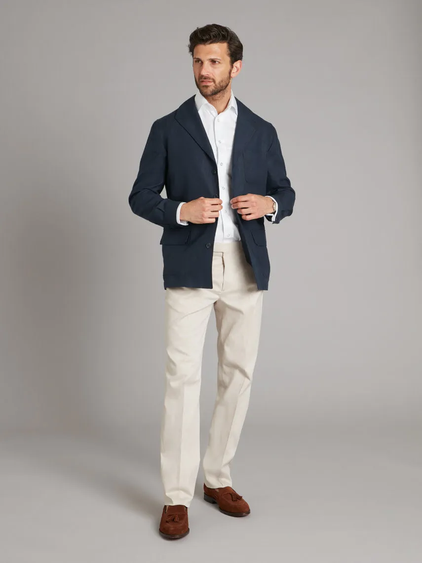 Teba Jacket - Navy Linen