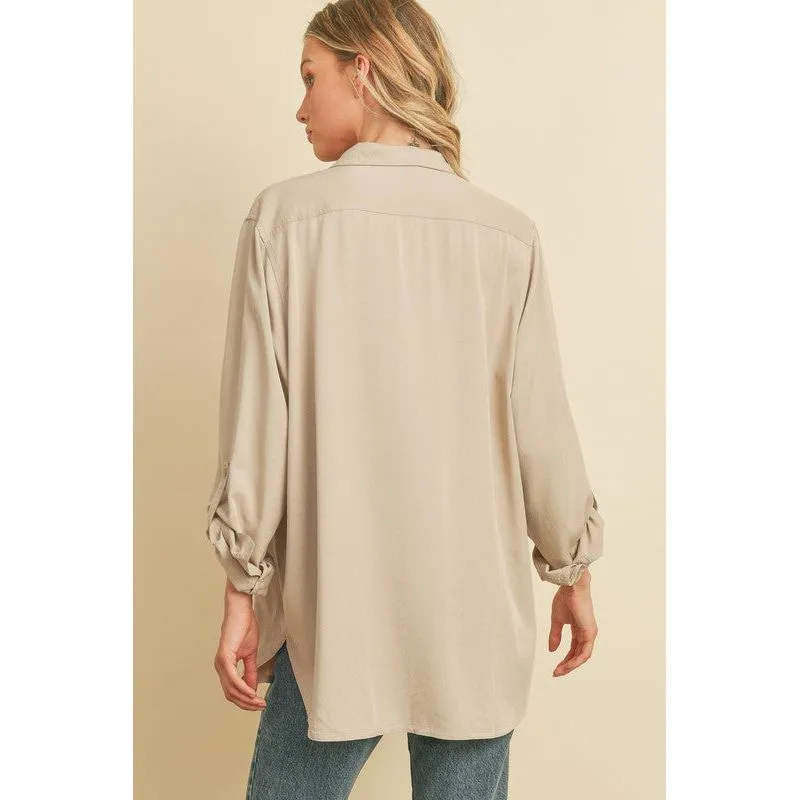 Tencel Oversized Button Down