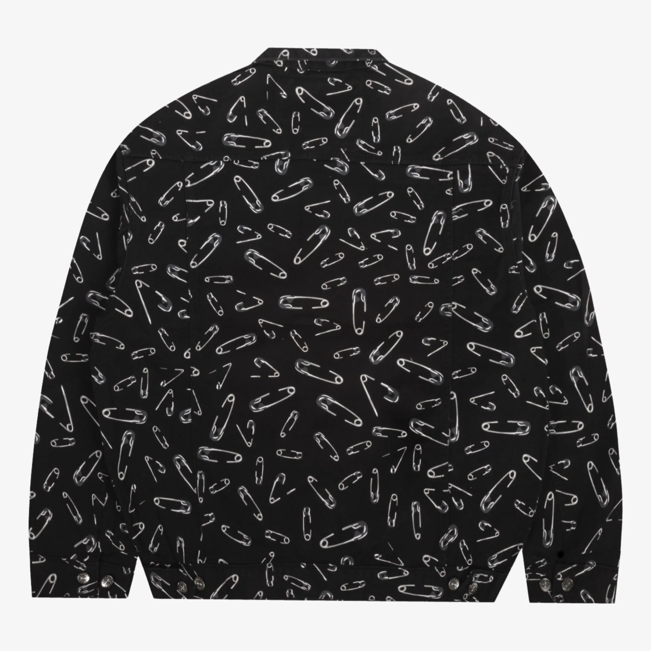 The Hundreds 'Adam Bomb Pins' Trucker Jacket Black