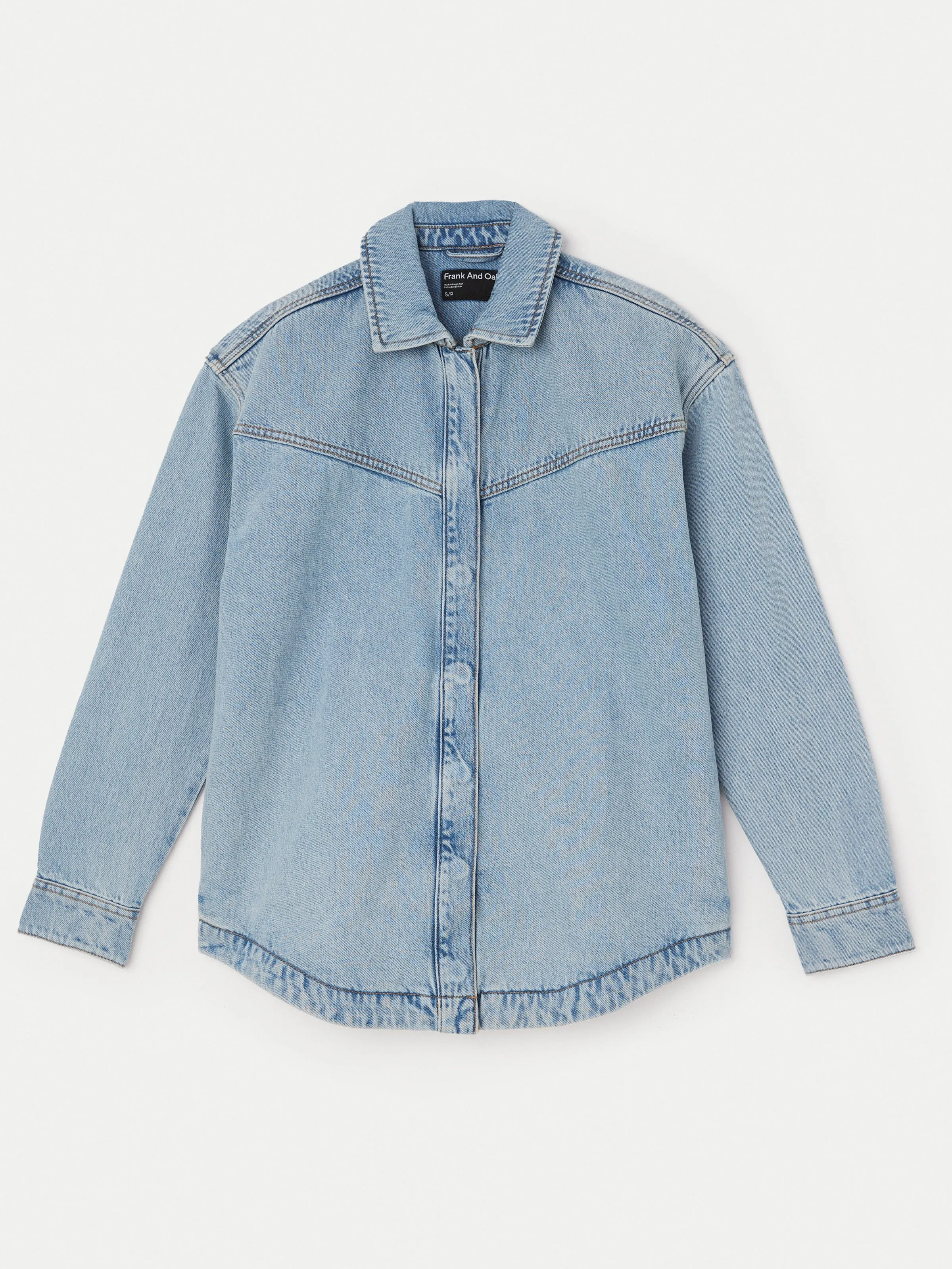 The Loose Denim Overshirt in Light Indigo