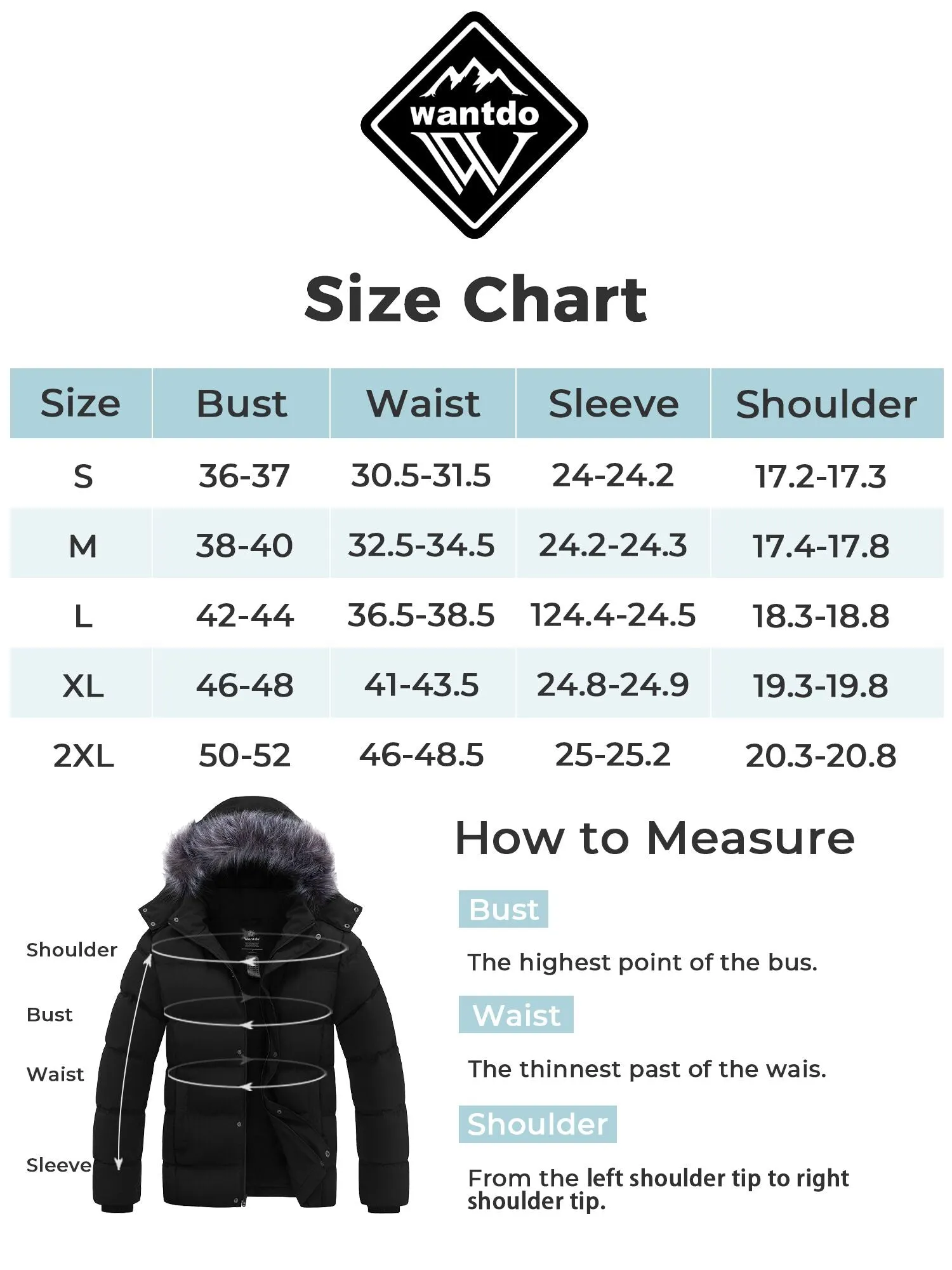 Wantdo Men's Winter Puffer Jacket Thicken Winter Coat Warm Padded Jacket with Hood