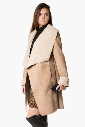 Warm Suede Sherpa with Big Collar