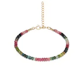 Watermelon Tourmaline Luxury Bracelet