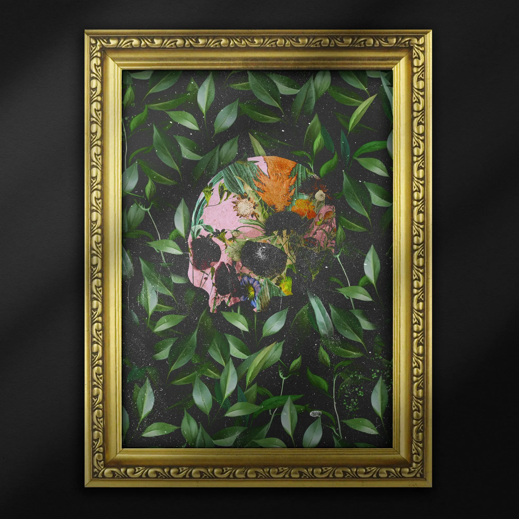 Wild Botanical Skull Print