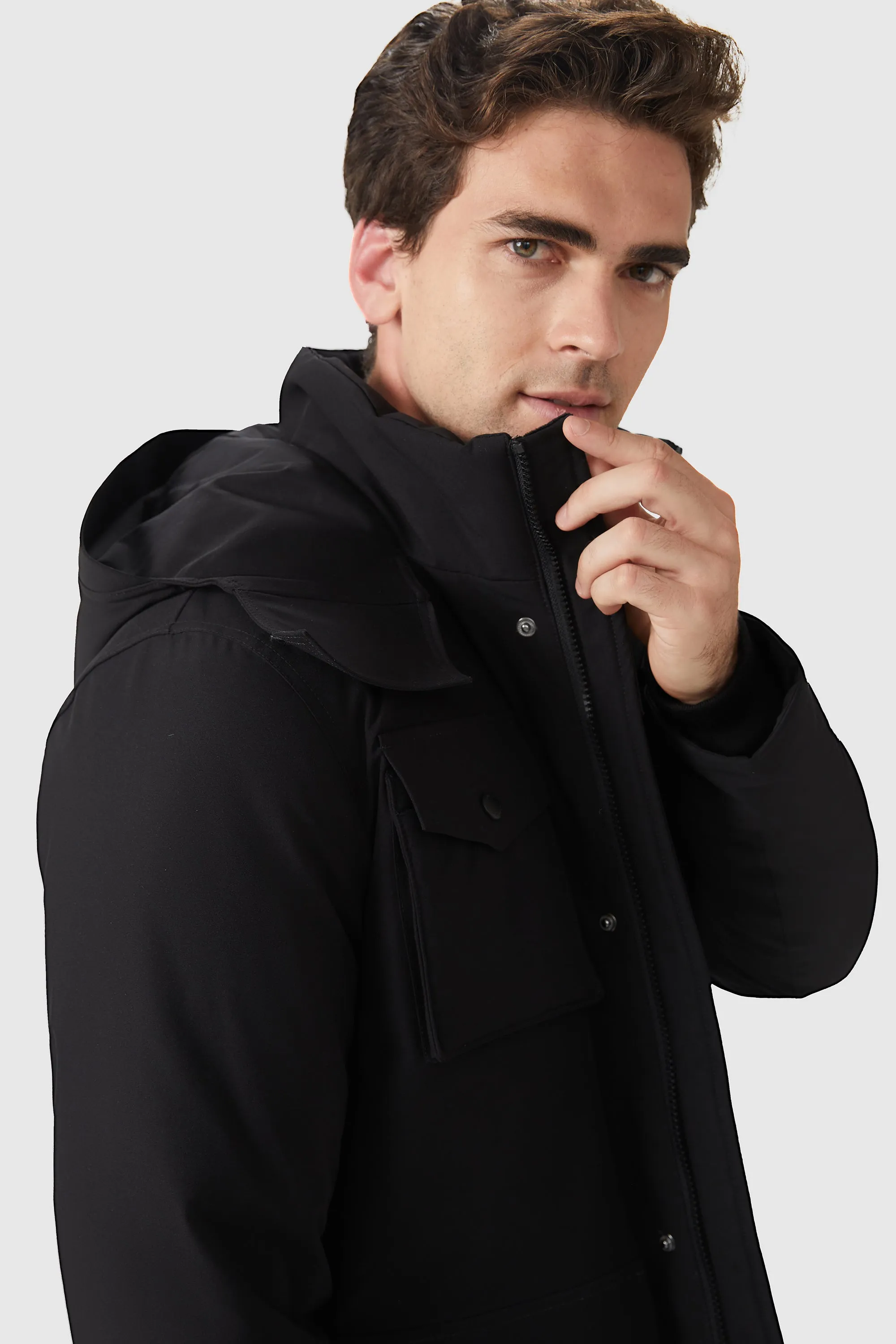 Windproof Warm Hooded Down Jacket