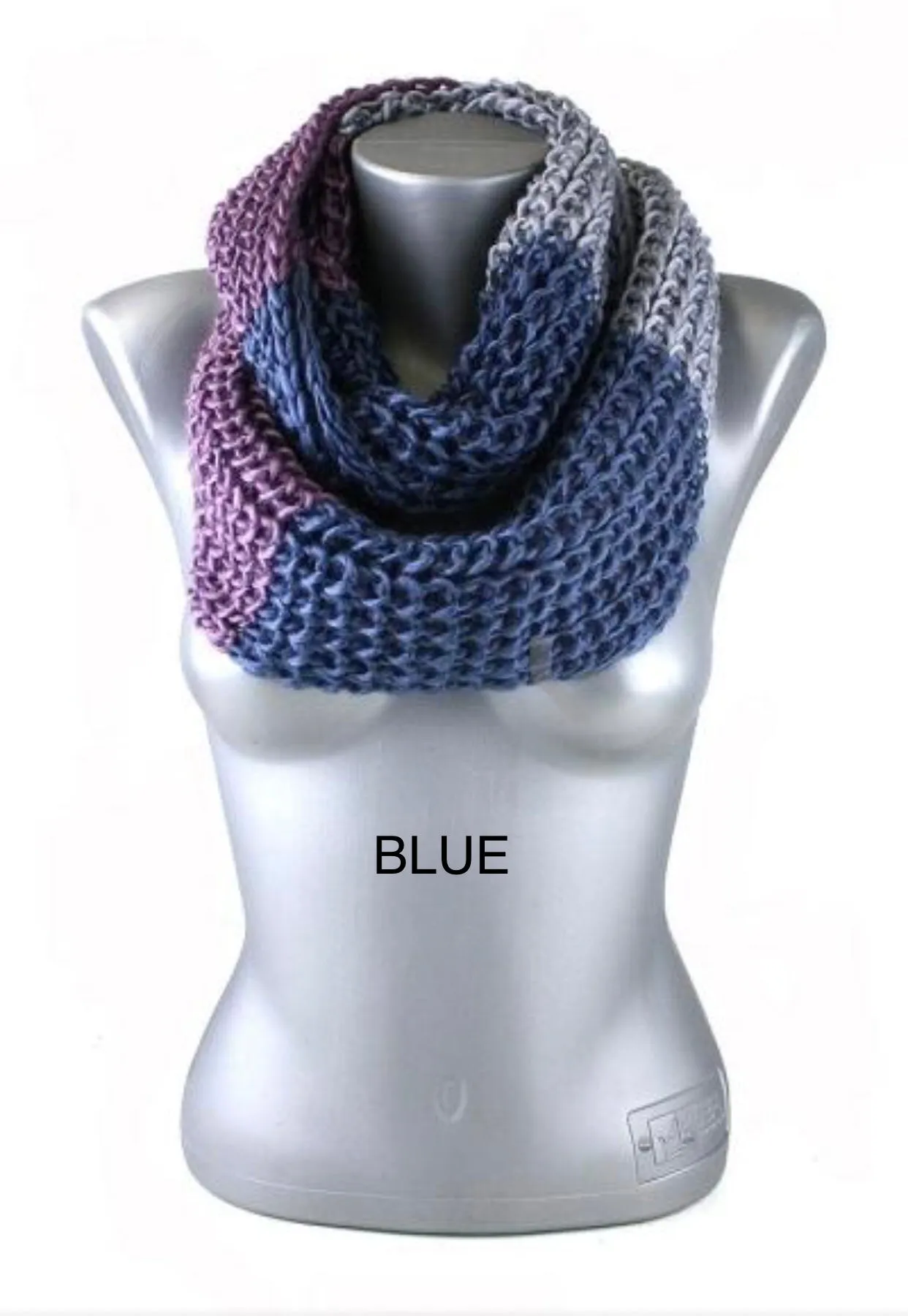 Womens Winter Scarf | Striped Infinity Warm Knit Scarf